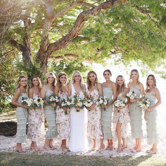 V. CHAPMAN The Luna Dress English Rose Floral Cutout Embellished Beaded Midi - Picture 5 of 11